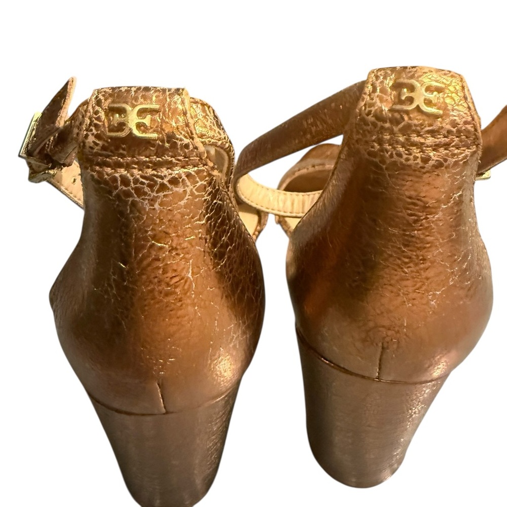 Sam Edelman Yaro Block Heeled Heeled Sandals Copper Bronze Sz. 7 - Picture 6 of 10